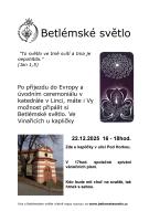 Skauti nás zvou pro světlo z Betléma.        22.12.2025.     16,00 - 18,00 1